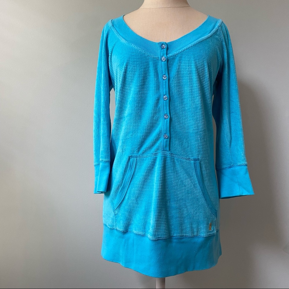 Juicy Couture Velour Sweatshirt Pockets Gold
